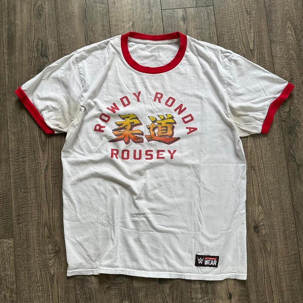 Epic WWE Rowdy Ronda Rousey Graphic Ringer Tee Shirt